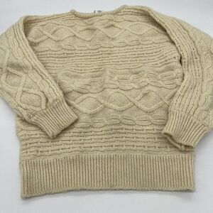 Cable Knit Crew Neck Sweater - Butter Yellow